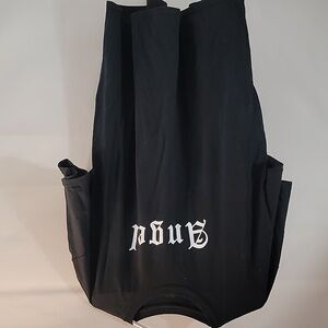 J. Galt Angel wings black oversized tee shirt